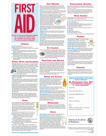 First Aid Poster from the American Academy of Pediatrics